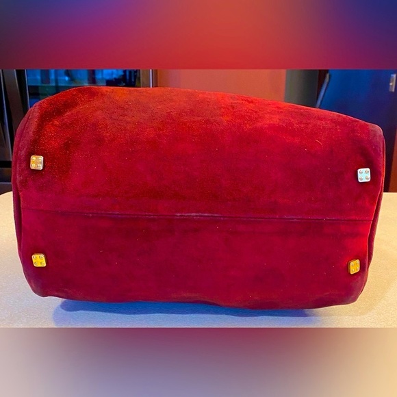 LOEWE Reddish-Auburn Suede Anagram Handbag, GUC - Picture 14 of 16